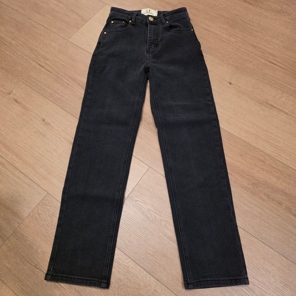 Fashion Brand Company Penelope Gazin Curve Jeans Washed Black XS High Waist